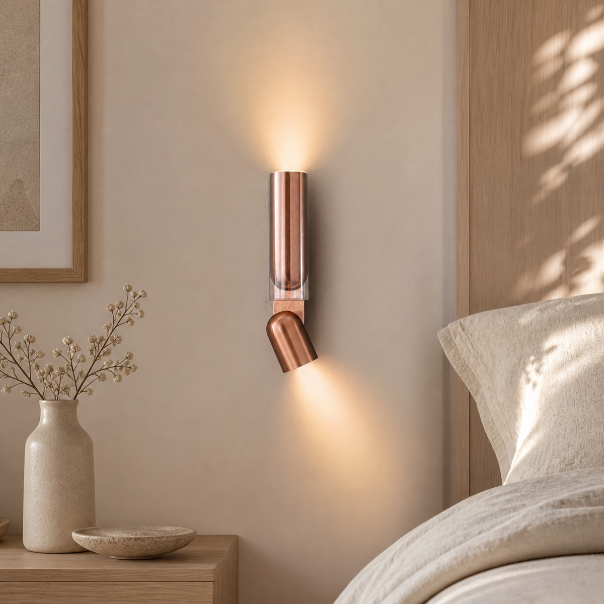 Glam Metal Cylinder Wall Light