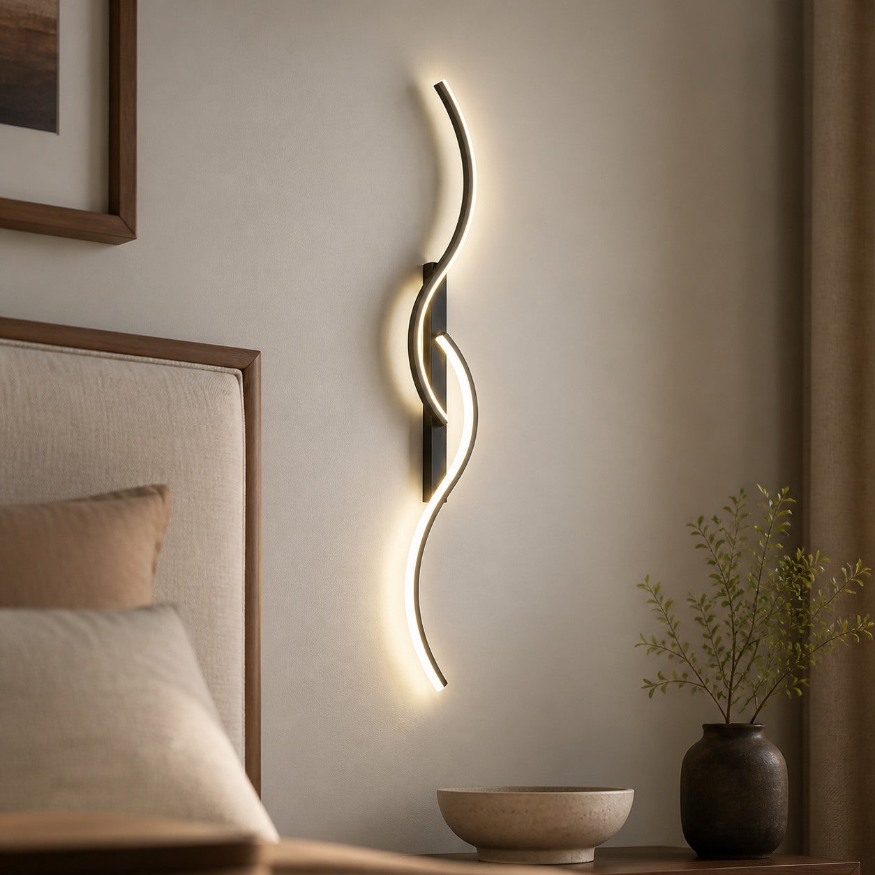 Modern Acrylic Wave Wall Light