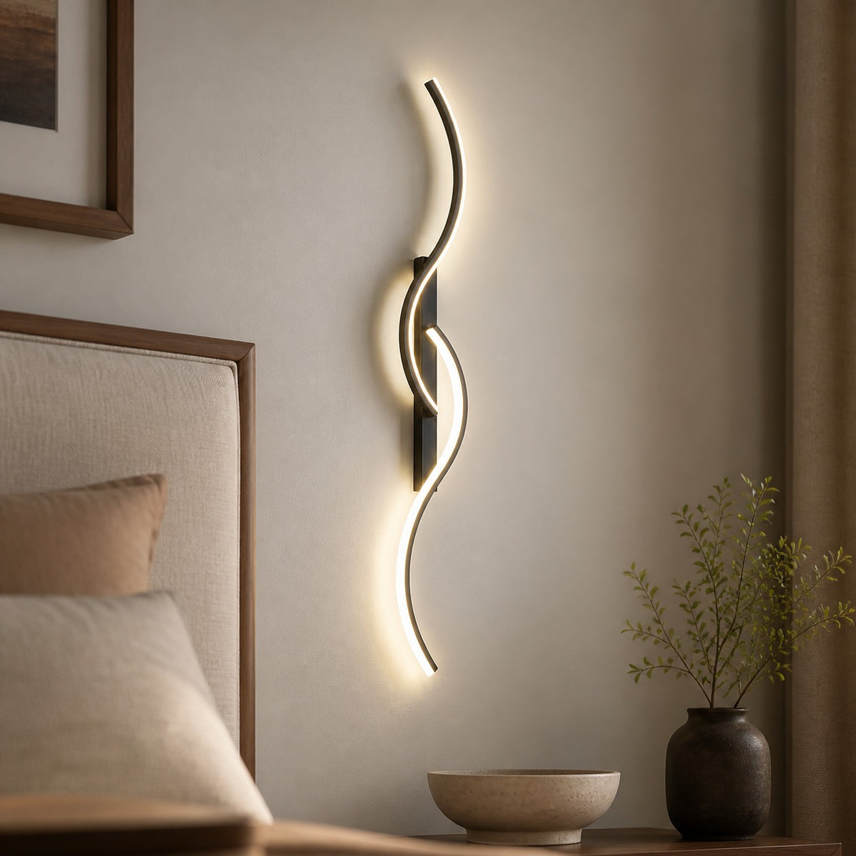 Modern Acrylic Wave Wall Light