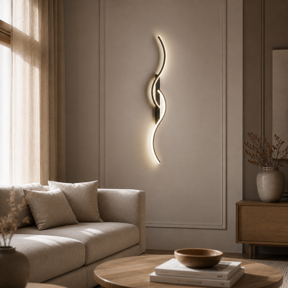 Modern Acrylic Wave Wall Light