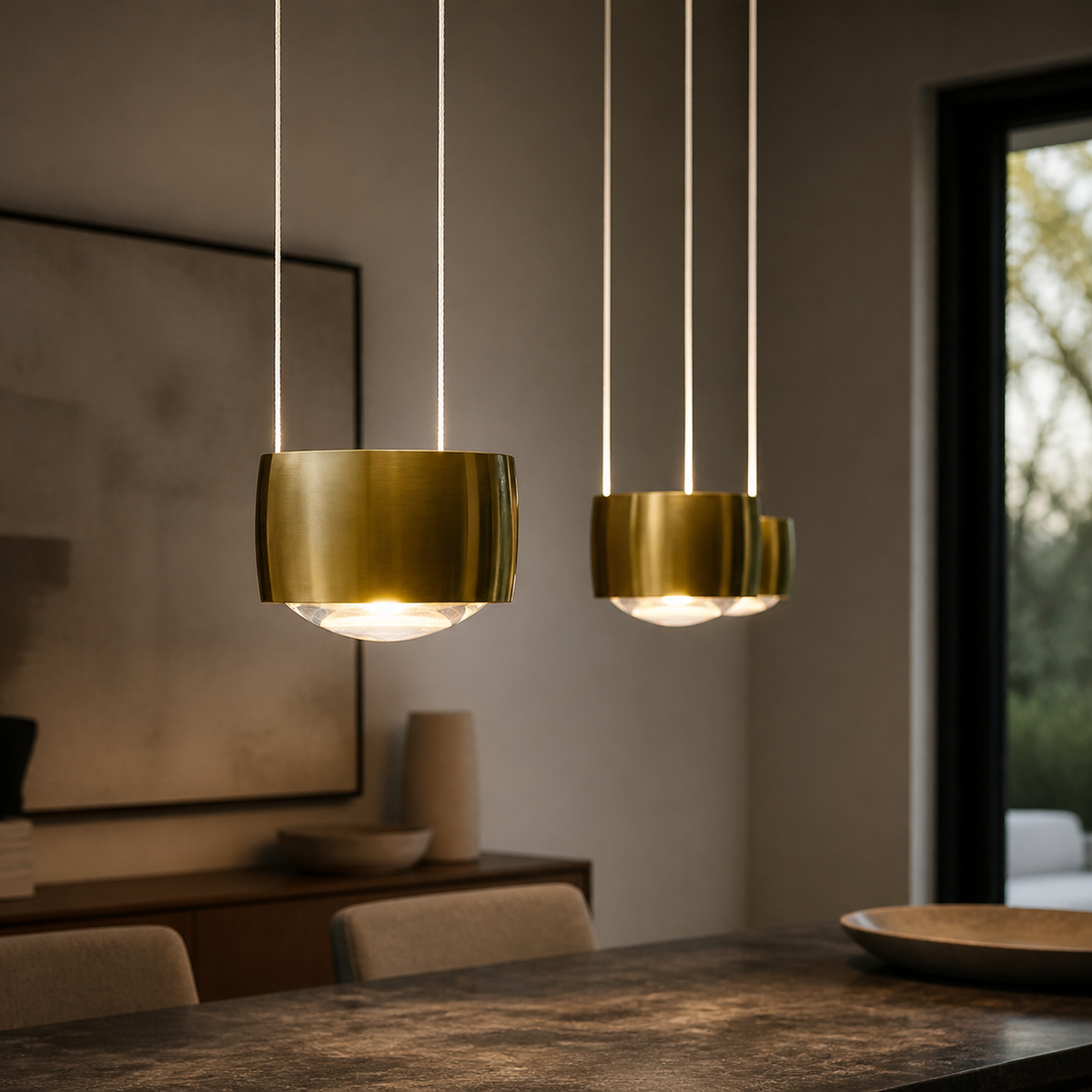 Modern Acrylic Drum Pendant Light