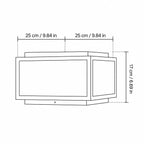 モダンメタル製スクエアポストライト