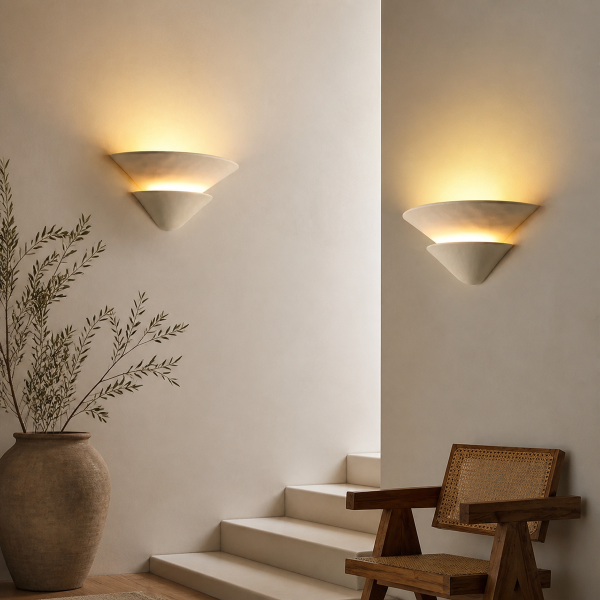 Vintage Acrylic Bowl Wall Light