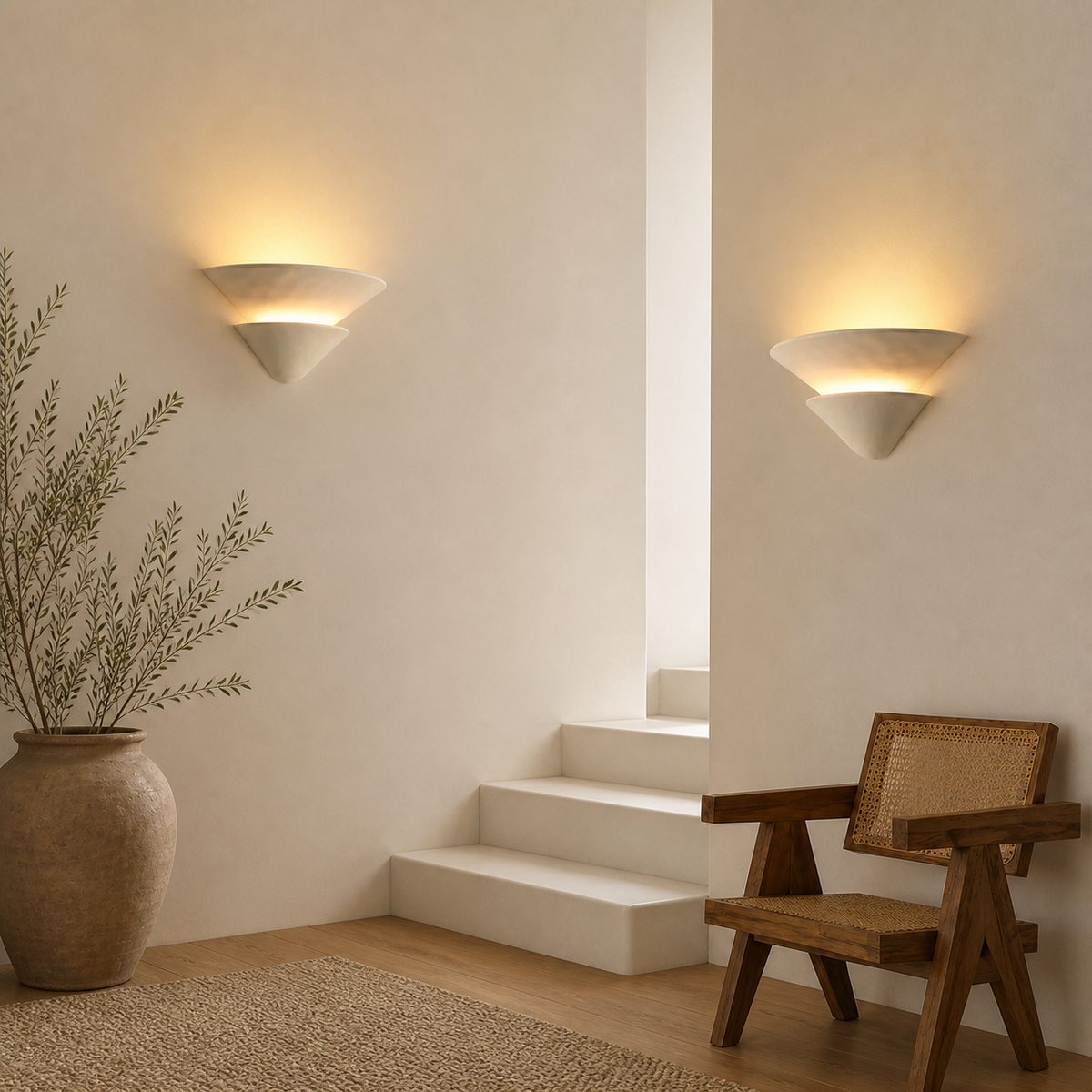 Vintage Acrylic Bowl Wall Light