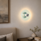 Modern Glass Disc Wall Light