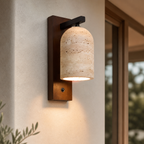 Wabi-Sabi Travertine Cylinder Wall Light