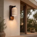Wabi-Sabi Travertine Cylinder Wall Light