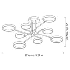 Modern Acrylic Circle Semi-flush Chandelier