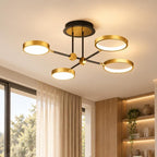 Modern Acrylic Circle Semi-flush Chandelier