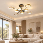 Modern Acrylic Circle Semi-flush Chandelier