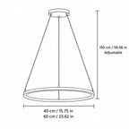 Modern Metal Ring Pendant Light