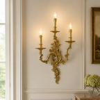 Vintage metalen kandelaarwandlamp