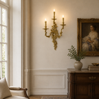 Vintage metalen kandelaarwandlamp
