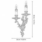 Vintage metalen kandelaarwandlamp