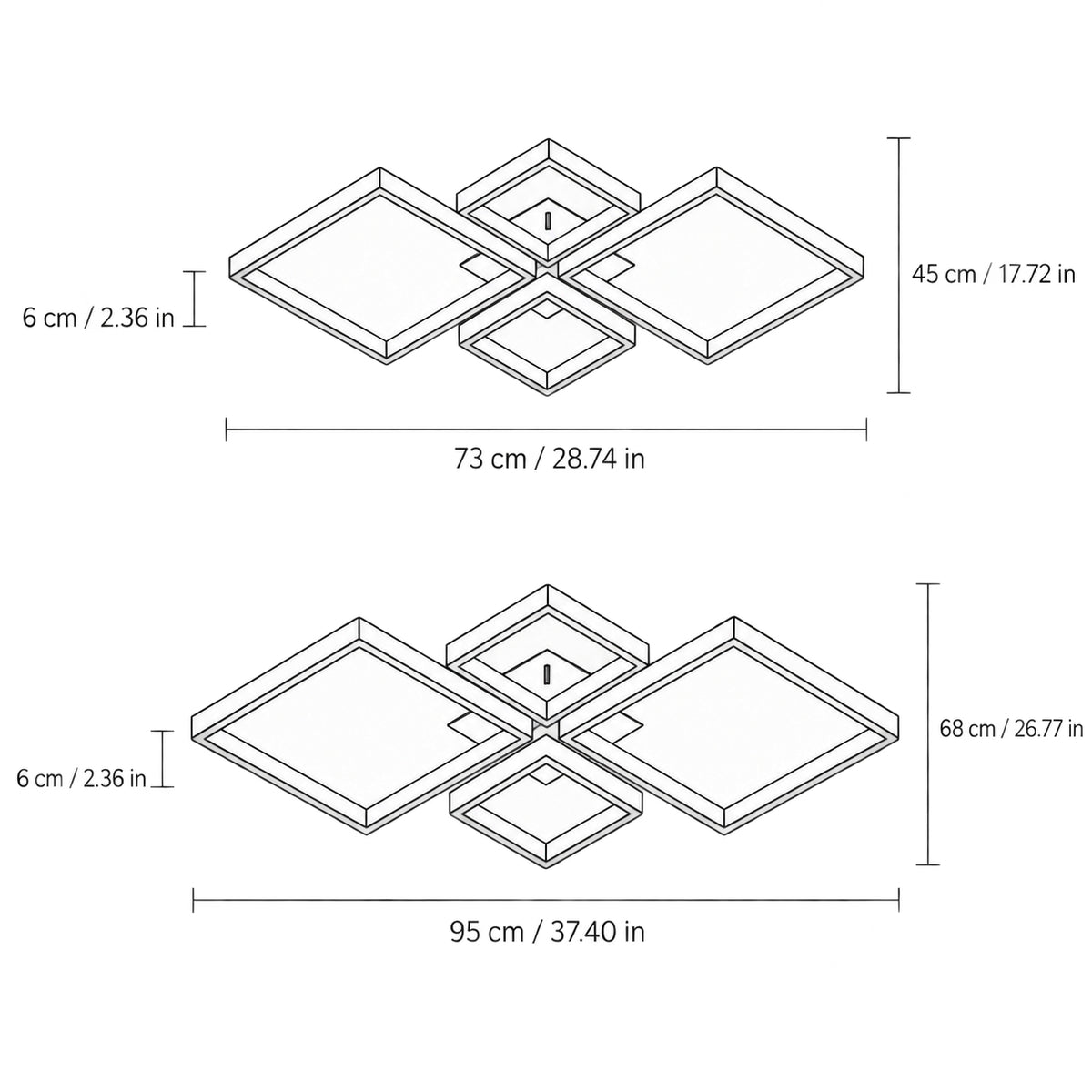 Modern Acrylic Linear Ceiling Light
