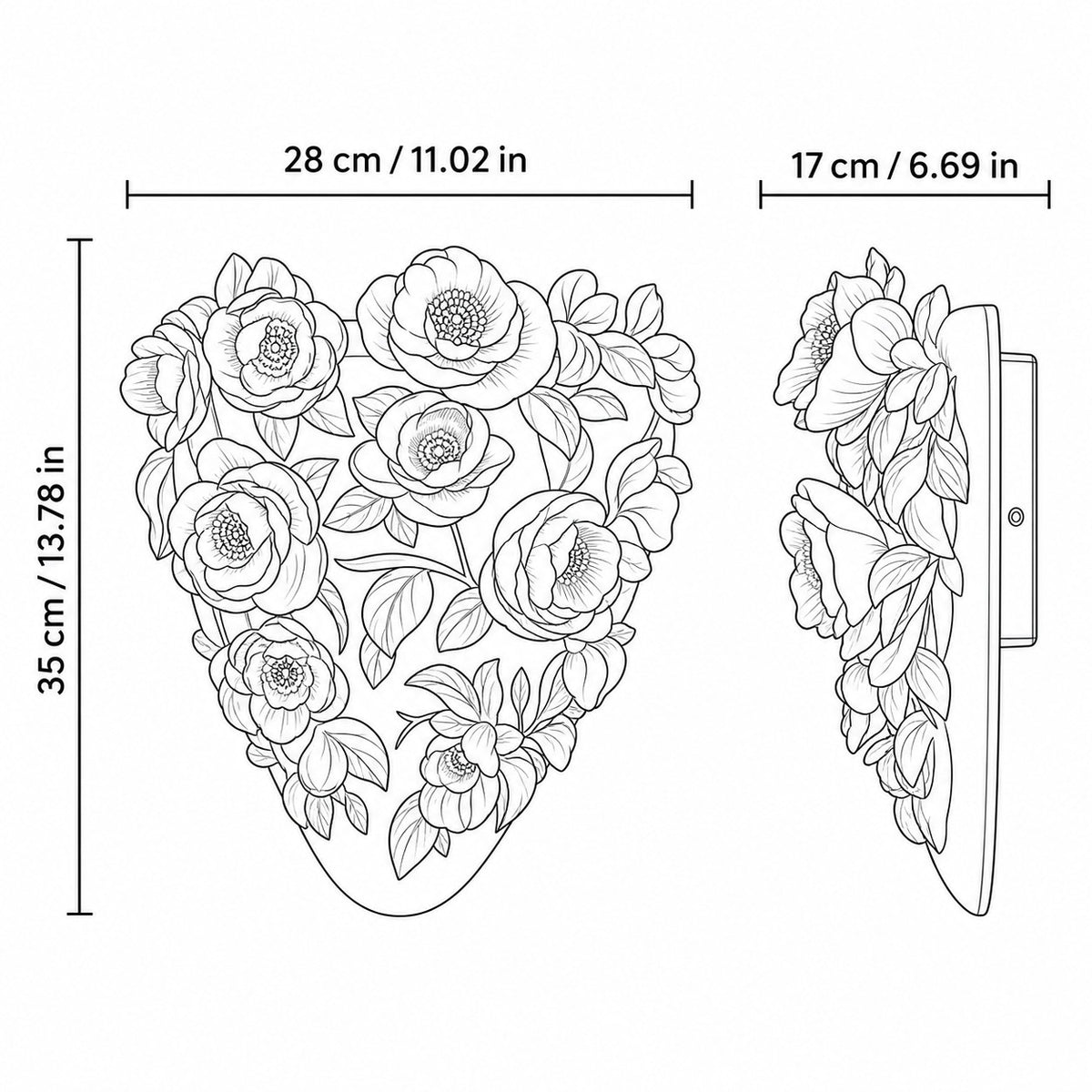 Modern Resin Flower Wall Light