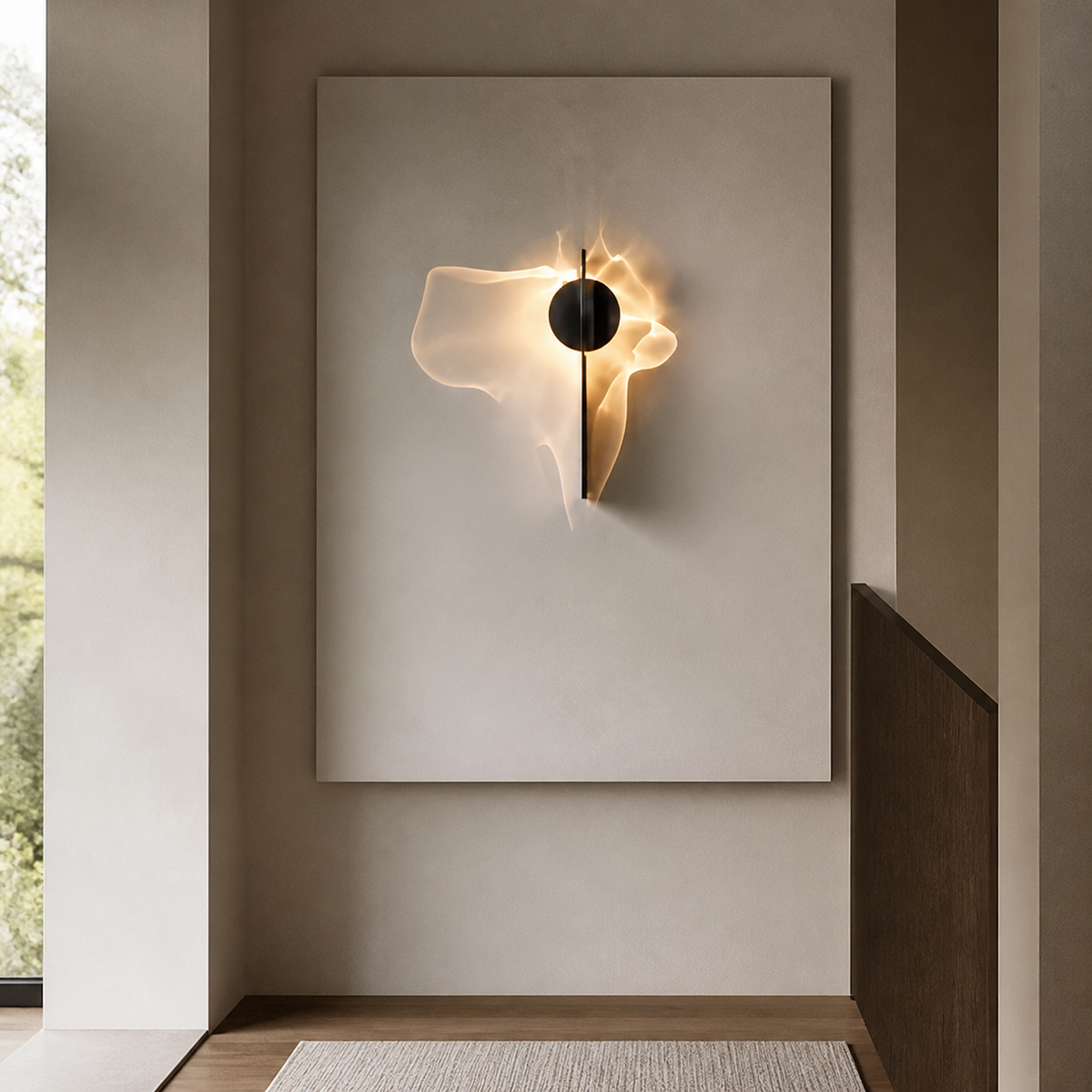 Glam Metal Sunburst Wall Light