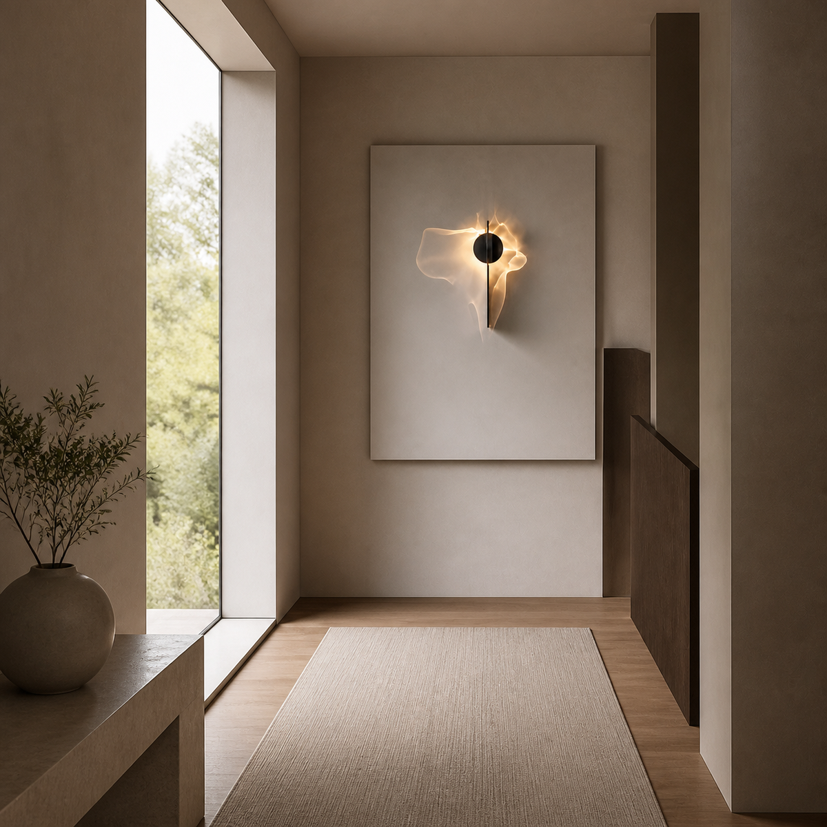 Glam Metal Sunburst Wall Light