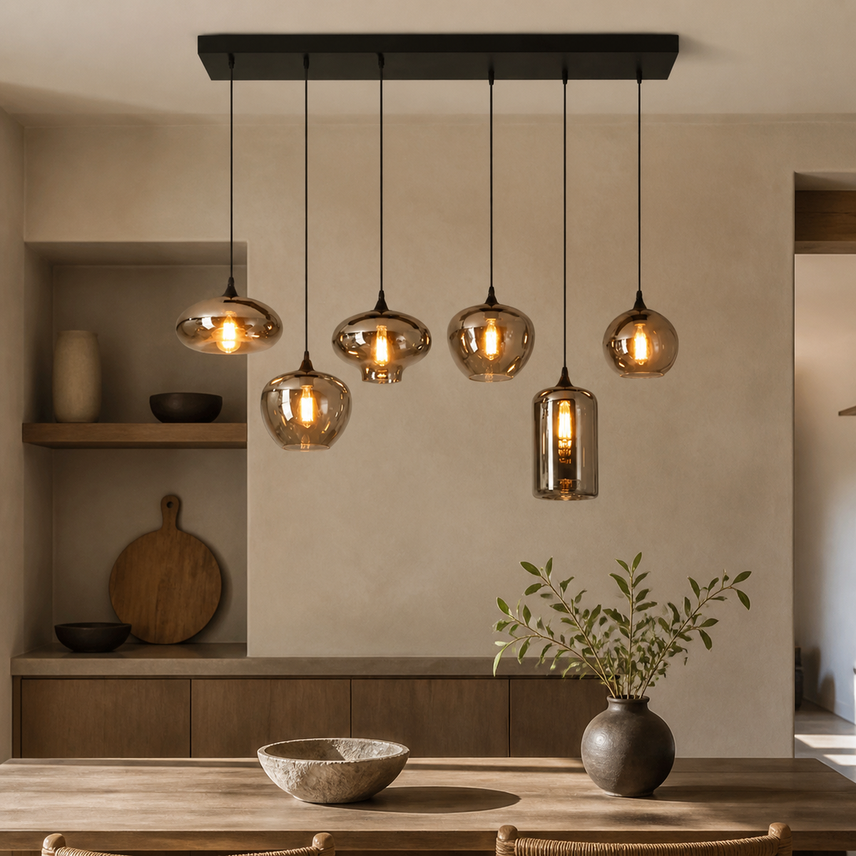 Modern Glass Globe Pendant Light