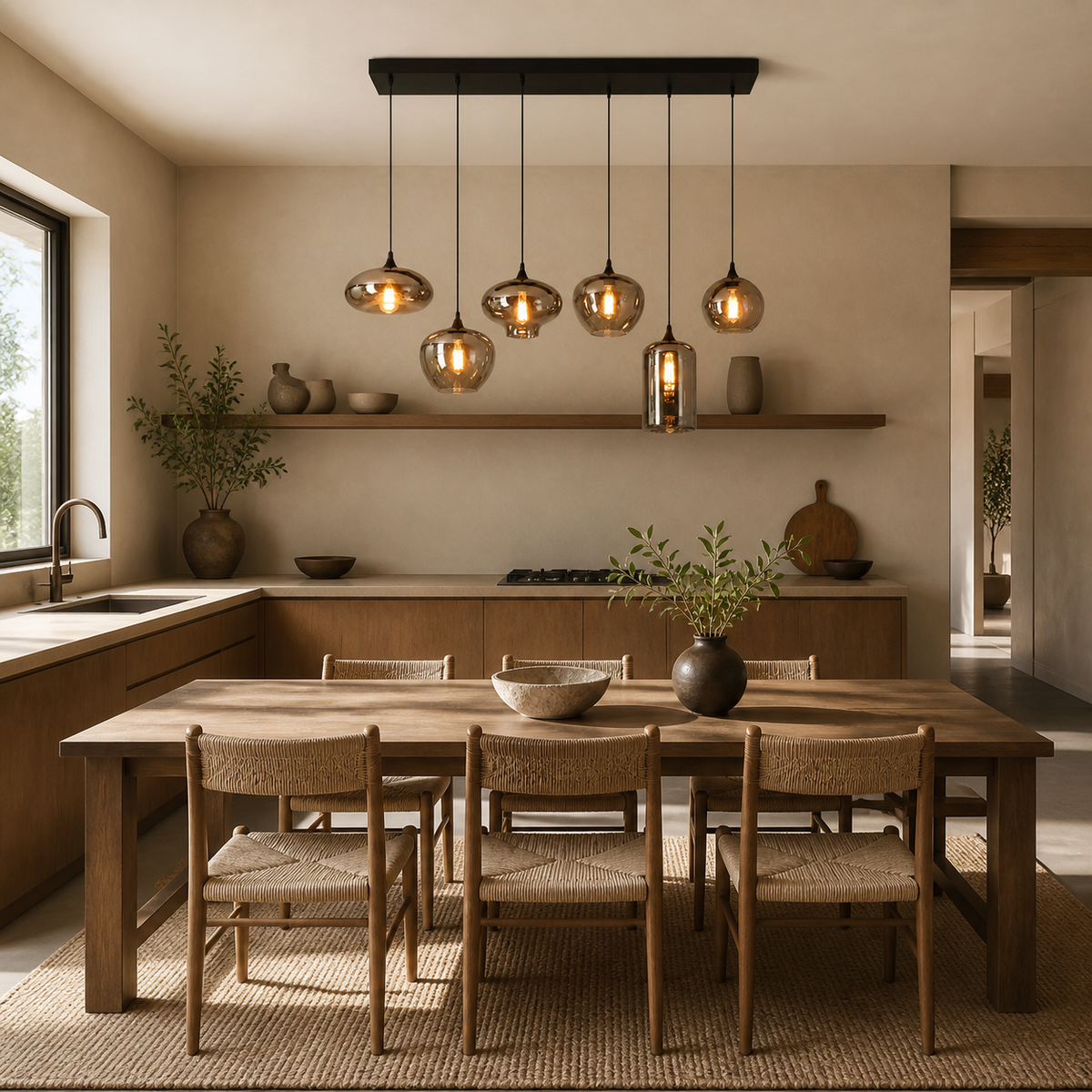 Modern Glass Globe Pendant Light