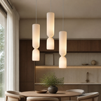 Wabi-sabi stoffen cilinderhanglamp