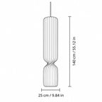 Wabi-sabi stoffen cilinderhanglamp