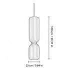 Wabi-sabi stoffen cilinderhanglamp