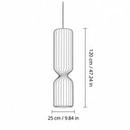 Wabi-sabi stoffen cilinderhanglamp