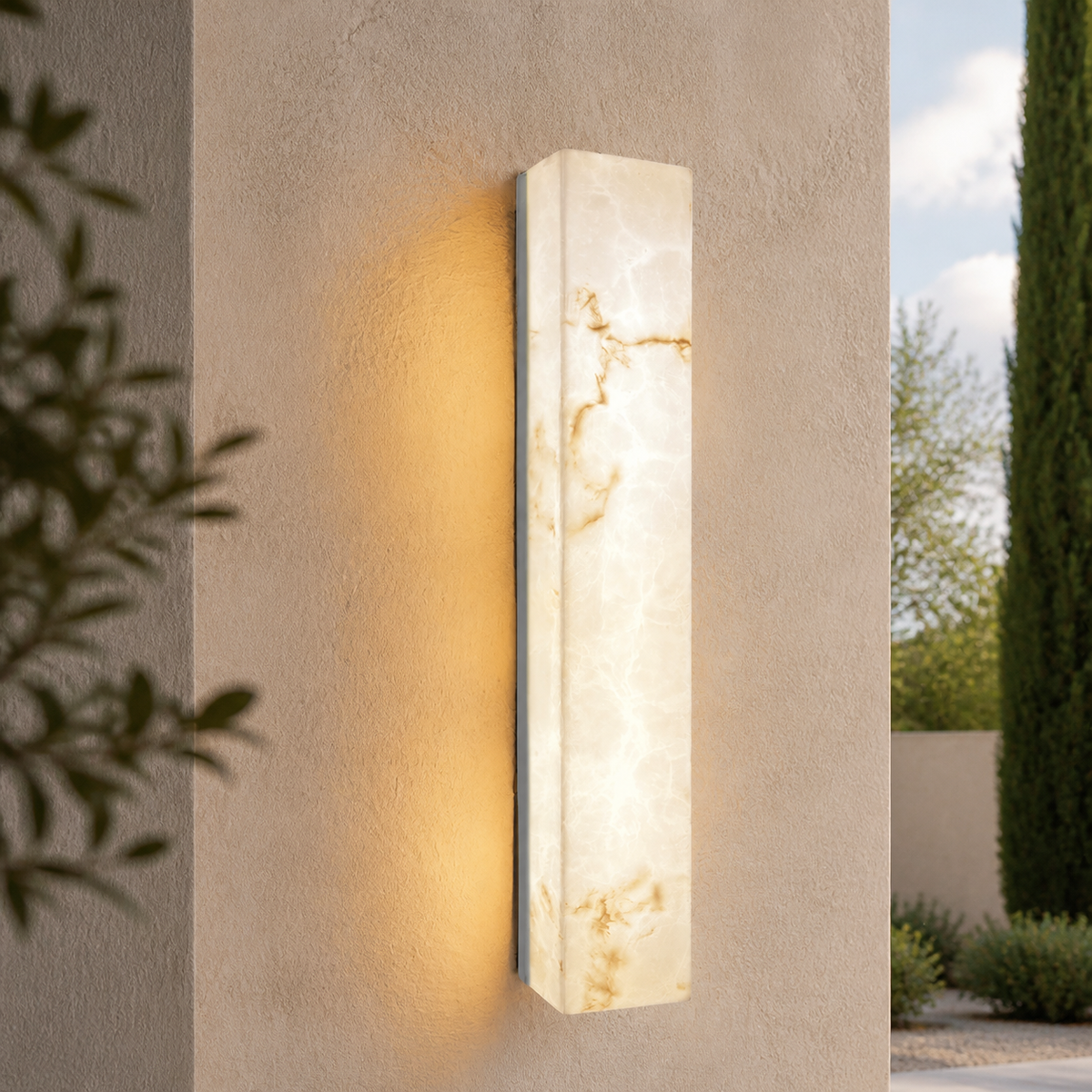 Modern Marble Linear Wall Light