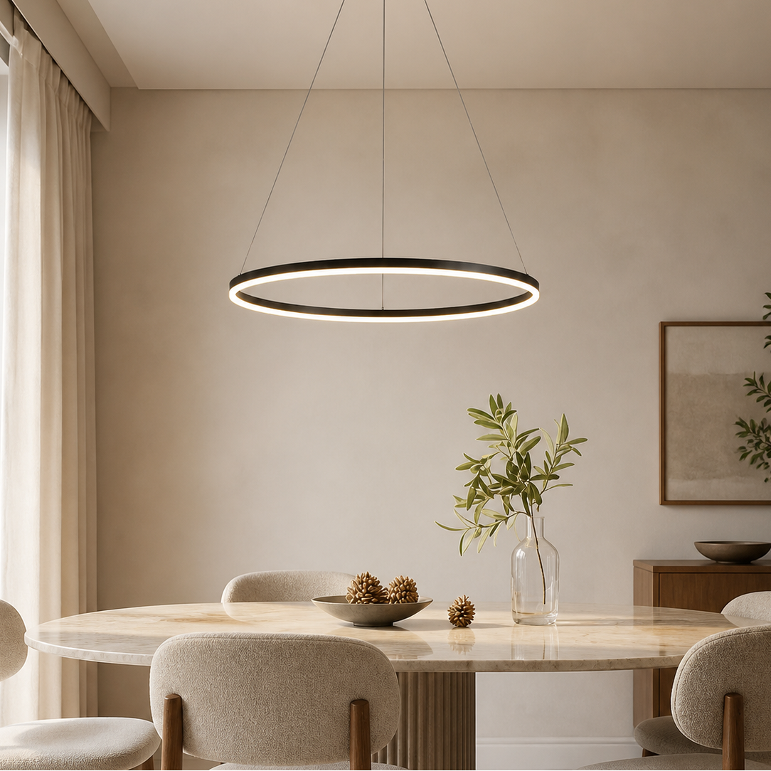 Modern Metal Ring Pendant Light