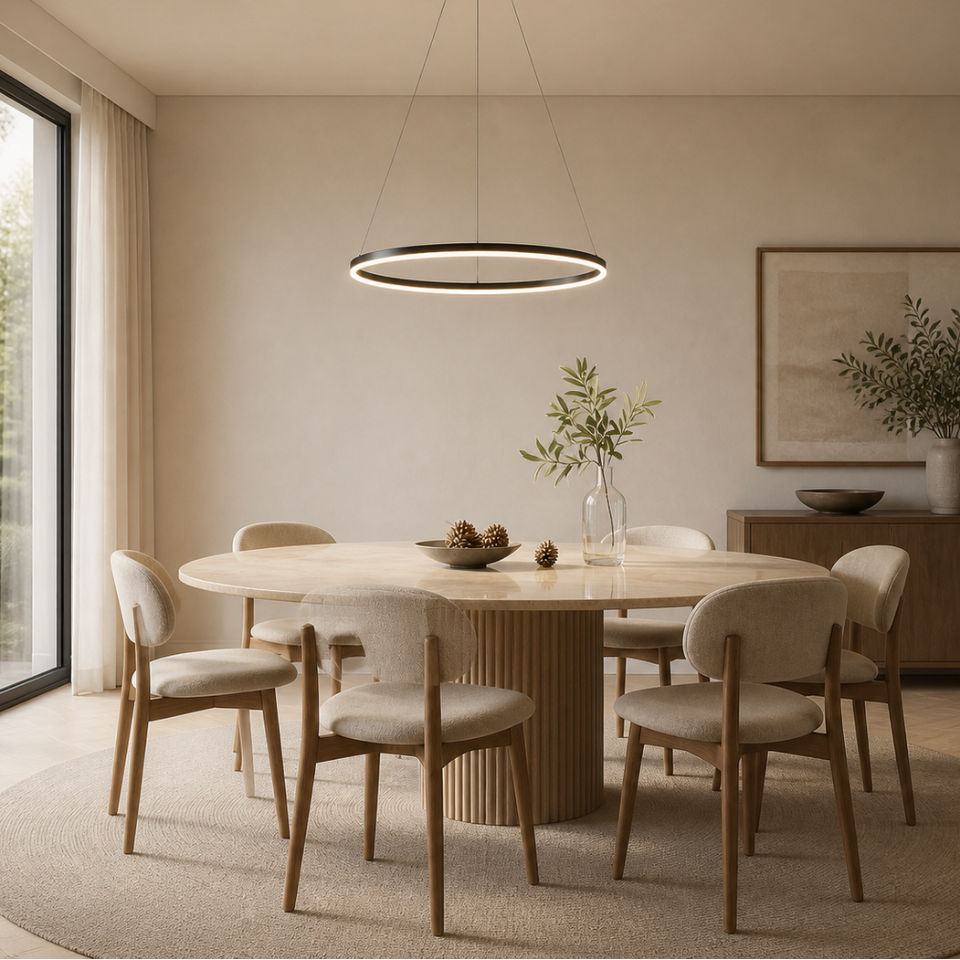 Modern Metal Ring Pendant Light