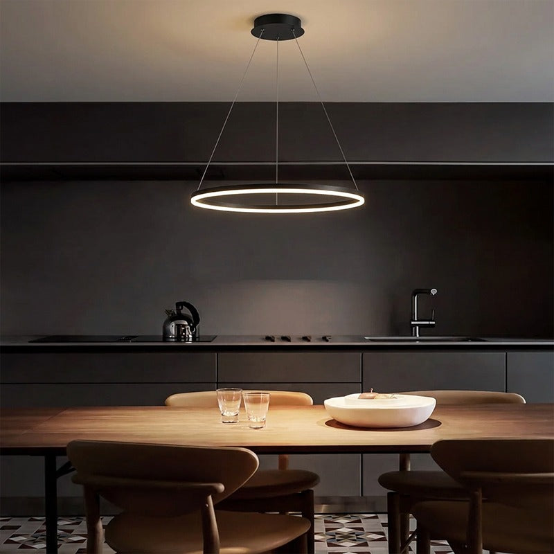 Modern Metal Ring Pendant Light