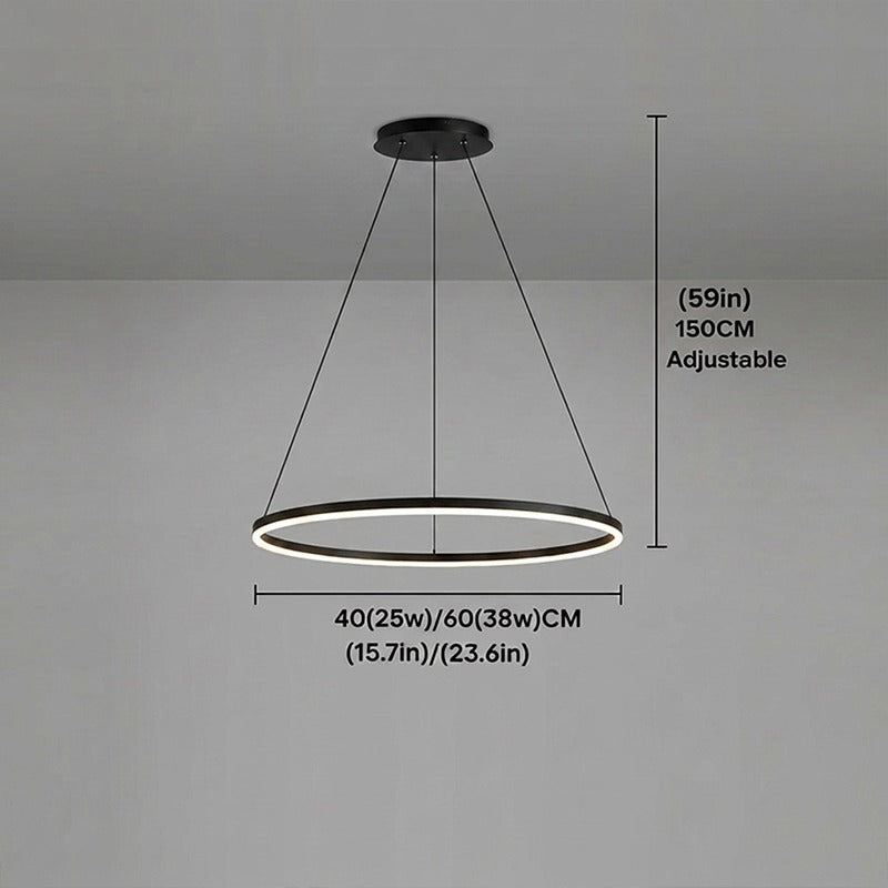 Modern Metal Ring Pendant Light