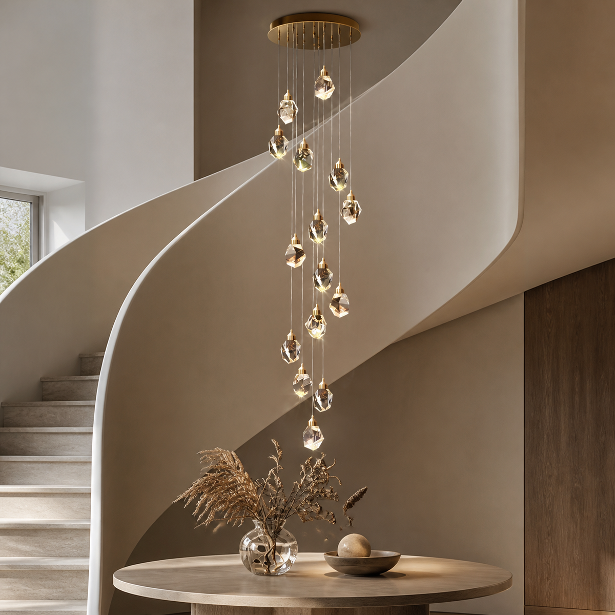 Glam Glass Cascade Pendant Light