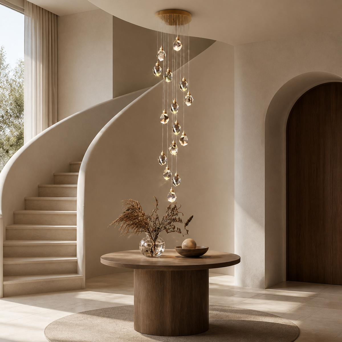 Glam Glass Cascade Pendant Light
