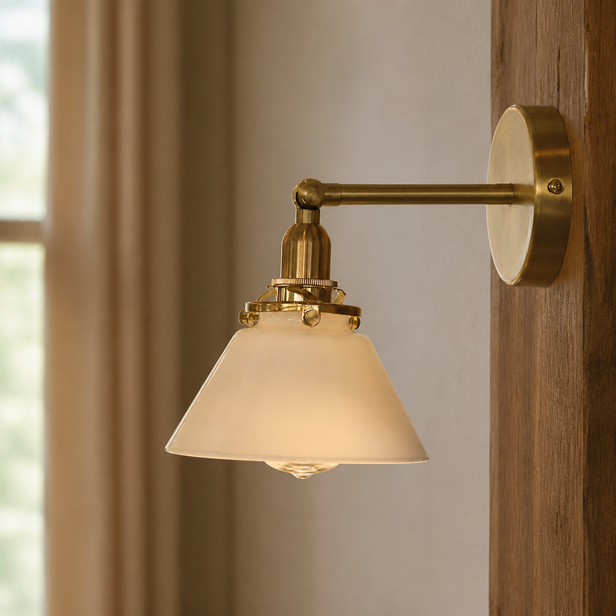 Rustic Glass Bell Wall Light