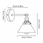 Rustic Glass Bell Wall Light