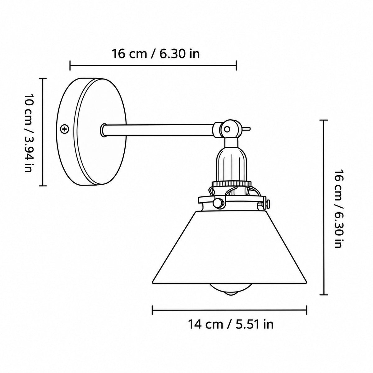 Rustic Glass Bell Wall Light