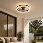Modern Metal Ring-Fan Ceiling Fan Light