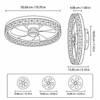 Modern Metal Ring-Fan Ceiling Fan Light