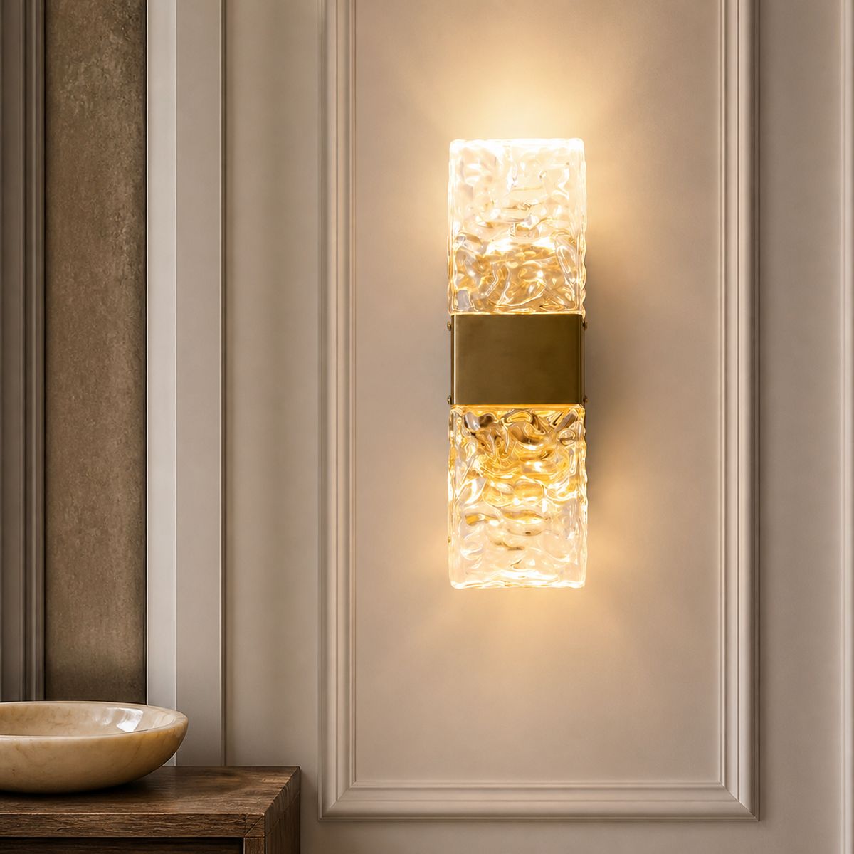 Glam Crystal Cylinder Vanity Light