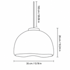 Wabi-Sabi Resin Dome Pendant Light