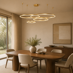 Suspension Design Cercle Design Lignes Formes Géométriques Métal Superposé Artistique Moderne Style Simple Finitions Peintes LED Artistique 110-240V