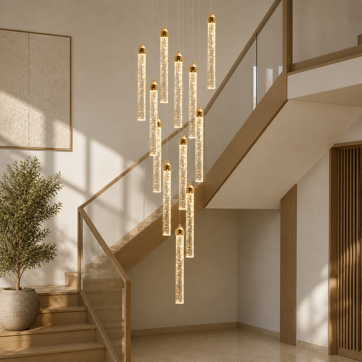 Glam Crystal Cascade Chandelier