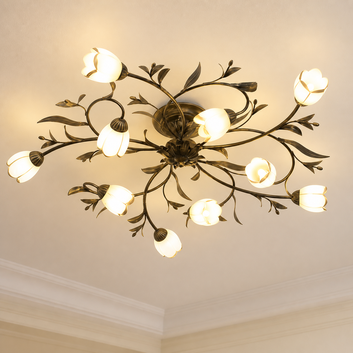 Modern Glass Branch Ceiling Light