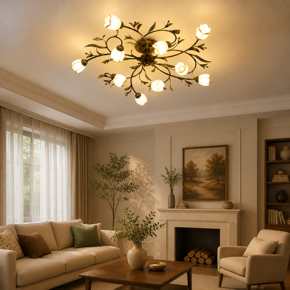 Modern Glass Branch Ceiling Light