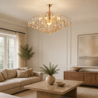 Lustre moderne en cristal en forme de branche