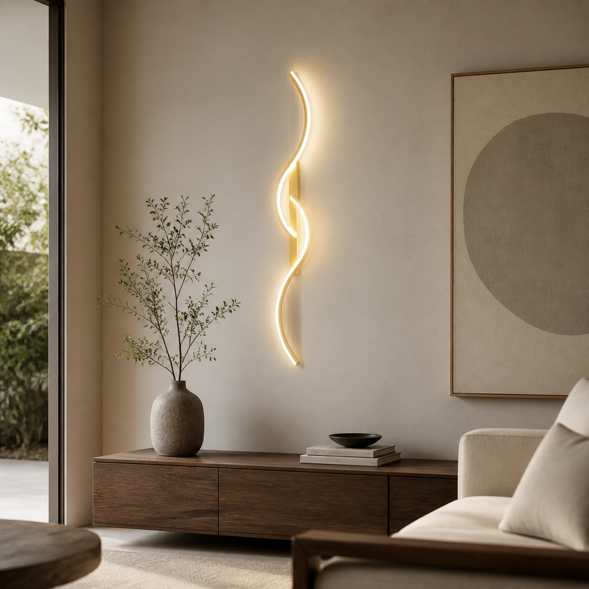 Modern Acrylic Wave Wall Light