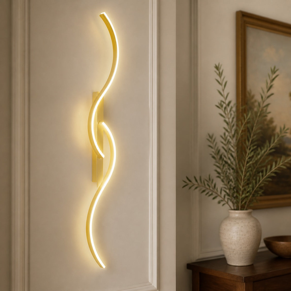 Modern Acrylic Wave Wall Light