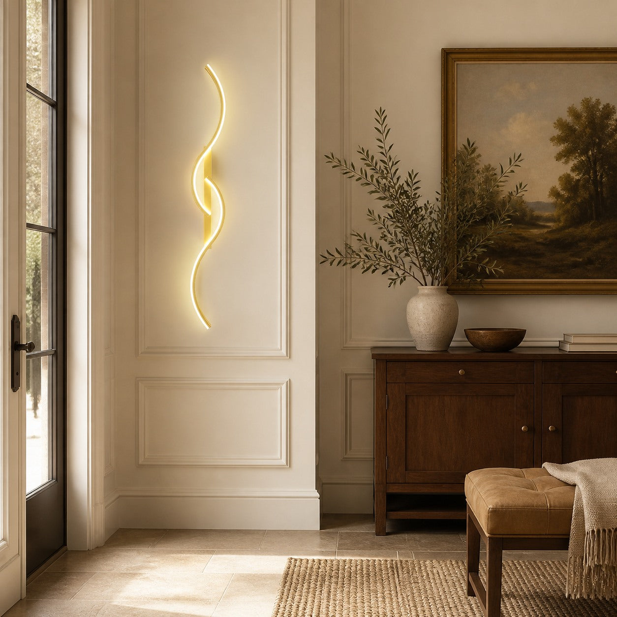 Modern Acrylic Wave Wall Light